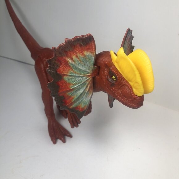 Jurassic World Mattel 14" Basic Dilophosaurus Orange - Rare - Dinosaur Figure - Picture 2 of 9